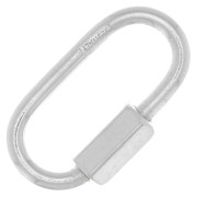 Fermoir ovale à visser 18x9 mm - Argent 925 x1|raw }}