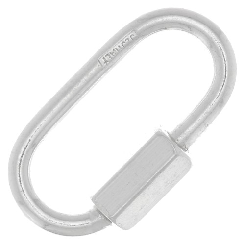 Fermoir ovale à visser 18x9 mm - Argent 925 x1