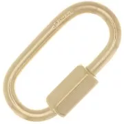 Fermoir ovale à visser 18x9.5 mm - Argent 925 Doré à l'or fin x1