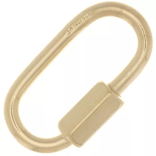 Fermoir ovale à visser 18x9.5 mm - Argent 925 Doré à l'or fin x1