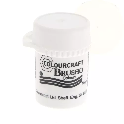 Pigment en poudre aquarellable Brusho Colours - White x15g