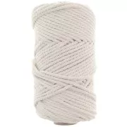 Bobine de cordon en coton pour macramé 3 mm - Ecru x50m