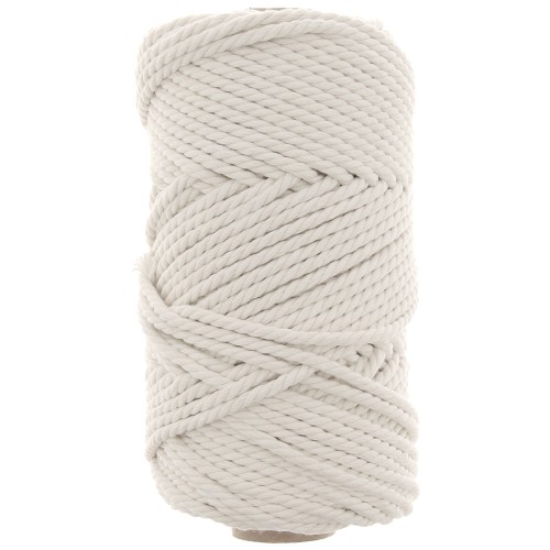 Bobine de cordon en coton pour macramé 3 mm - Ecru x 50m