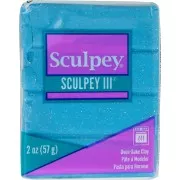 Pâte Sculpey III 57 gr - Blue Glitter (n°549)