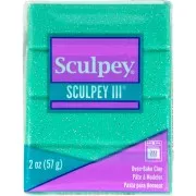 Pâte Sculpey III 57 gr - Turquoise Glitter (n°574)