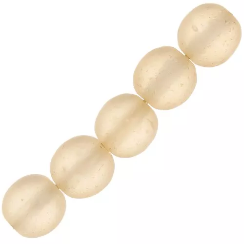 Perles rondes en verre recyclé tchèque 8 mm - Light Orange Mat x20