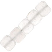 Perles cubes en verre recyclé tchèque 6x5 mm - Etched Crystal AB x20|raw }}