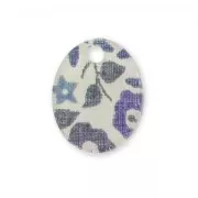 Sequin ovale 15x12 mm Liberty Fairford Bleu x1