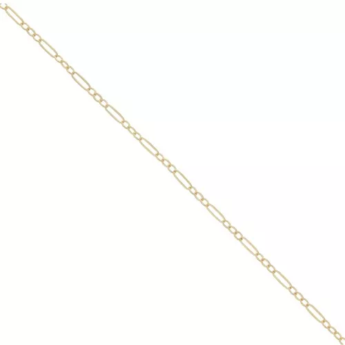 Chaîne maille Rectangle alternée Forçat limée 1.8mm - Gold filled or laminé x50cm