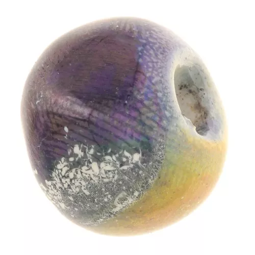Perle en céramique 12 mm Ocean Yellow irisé x1