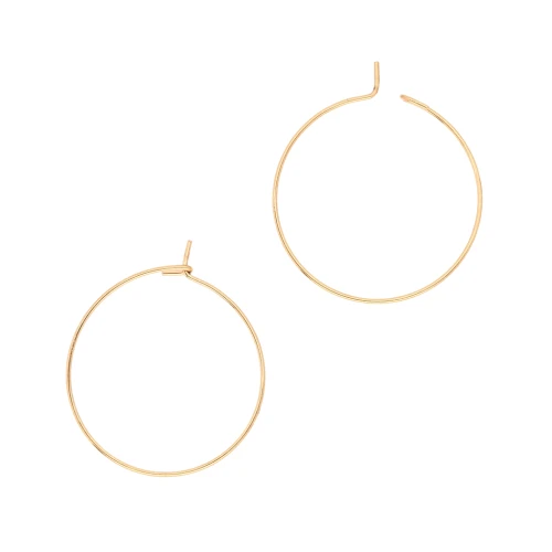 Créoles à décorer 20 mm - Acier inoxydable 316L Doré x2