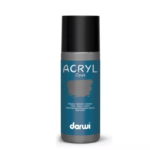 Peinture Acrylique Opaque Darwi - Gris foncé x80 ml