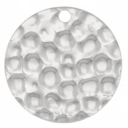 Sequin rond martelé 15 mm en Argent 925 x1