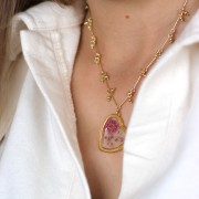 Pendentif coeur pour résine UV & bi-composants 27x31 mm - Doré à l'or fin x1