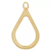 Pendentif goutte pour résine UV & bi-composants 20x33.5 mm - Doré à l'or fin x1