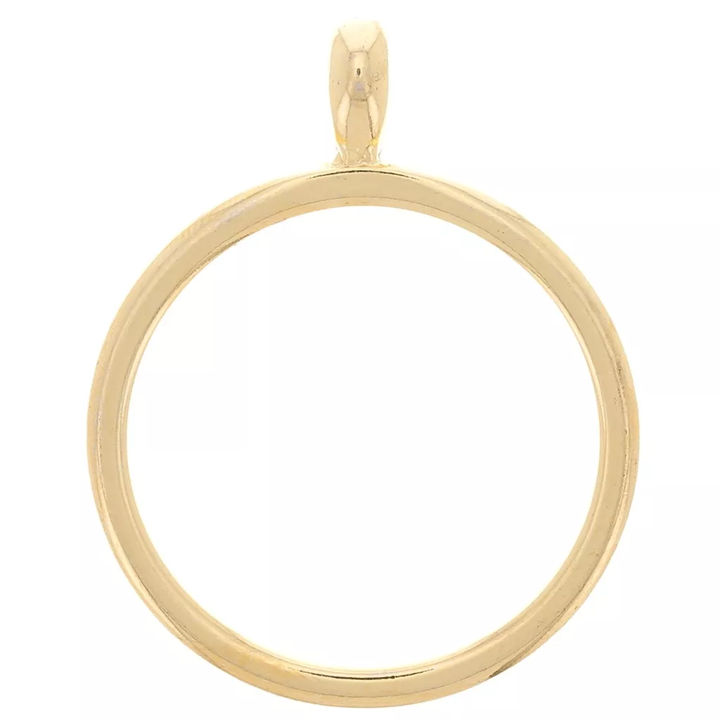 Pendentif rond pour résine UV bi-composants 41x52 mm Doré à l