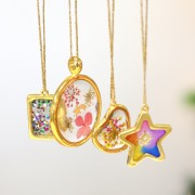 Pendentif rond pour résine UV & bi-composants 41x52 mm - Rhodié x1