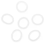 Anneaux en silicone pour attaches lunettes - Blanc x10