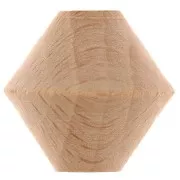Grosse perle toupie en bois brut 27x25 mm support bois John à décorer x1
