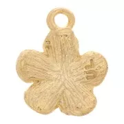 Breloque fleur 12x10 mm - Doré à l'or fin x1