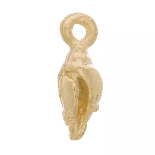 Breloque coquillage de mer 10x3 mm - Doré à l'or fin x1