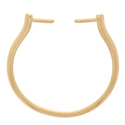 Bague fine ajustable et interchangeable T.53 à T.55 - Doré à l'or fin x1