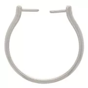 Bague fine ajustable et interchangeable T.53 à T.55 - Rhodié x1