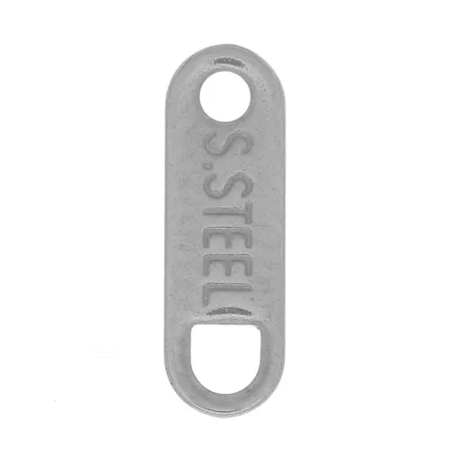 Mini sequins ovales 11x3.5 mm gravé S. Steel - Acier inoxydable 304 x10