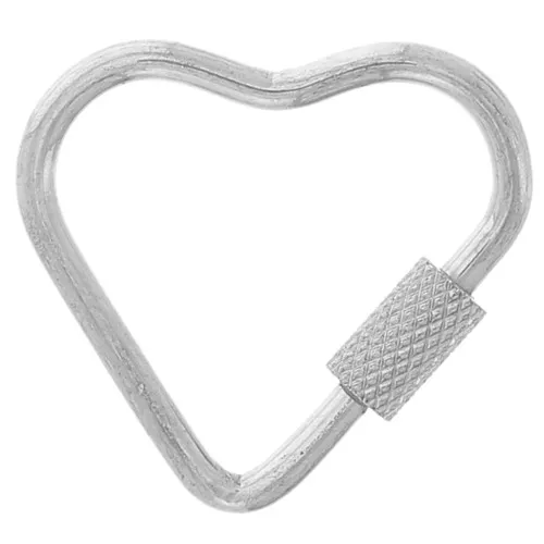 Fermoir coeur à visser 21.5x23.5 mm en Acier inoxydable 304 x1