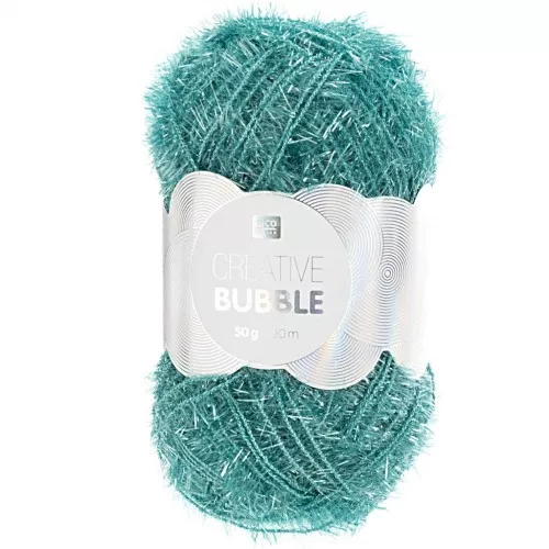 Creative Bubble - Fil à crocheter pour éponge tawashi - Turquoise x50g