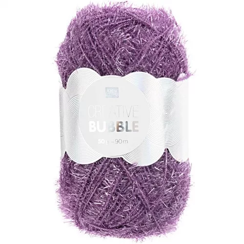 Creative Bubble - Fil à crocheter pour éponge tawashi - Violette x50g