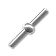 Embout pour cordon creux 3 mm rhodié x1