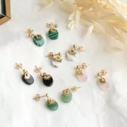 Mini breloque demi-soleil 5.5x7.5 mm - Gold filled (or laminé)  x1