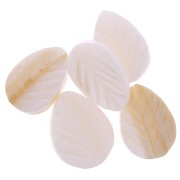 Perles en nacre - forme feuille 18x12 mm x10