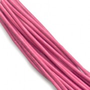 Cordon cuir 2 mm Dark Rose Fuchsia x 2 m