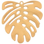 Pendentif feuille de monstera 22x21 mm - Plaqué Or 3 microns x1|raw }}