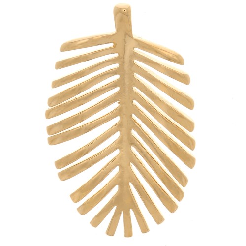Pendentif feuille de palmier 21x13 mm - Plaqué Or 3 microns x1