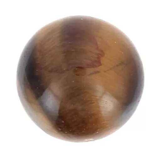 Cabochon rond 5 mm en pierre gemme - Oeil de tigre x1