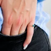 Bague fine serti pour cabochon 5 mm - Taille 48 - Gold filled (or laminé) x1