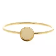 Bague fine serti pour cabochon 5 mm - Taille 51 - Gold filled (or laminé) x1