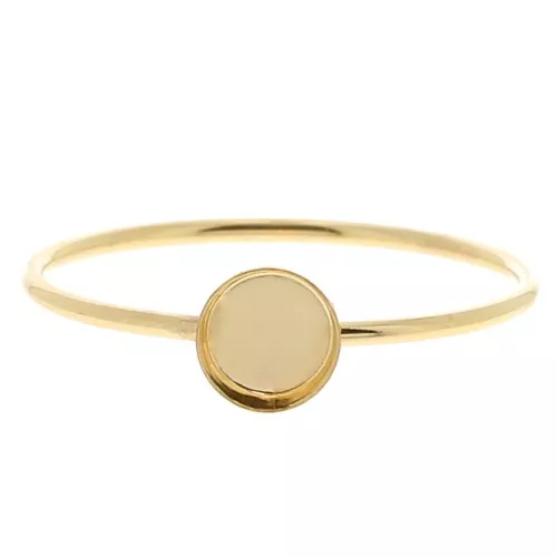 Bague fine serti pour cabochon 5 mm - Taille 54 - Gold filled (or laminé)   x1