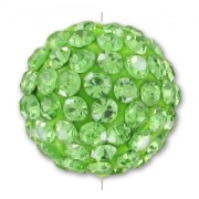 Ronde plasticine strass Coréen 14 mm Peridot x1|raw }}