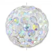 Ronde plasticine strass Coréen 14 mm Crystal AB x1