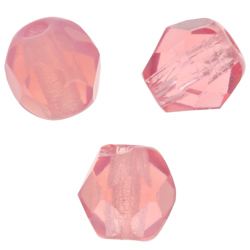 Facettes 4 mm Milky Pink Mat x50
