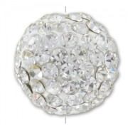 Ronde plasticine strass Coréen 14 mm Crystal x1