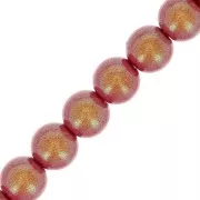 Perles rondes nacrées Preciosa - Round Pearl Maxima 4 mm - Pearlescent Red x30