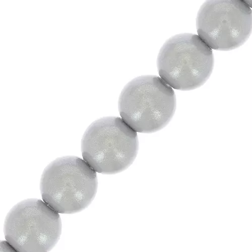Perles rondes nacrées Preciosa - Round Pearl Maxima 4 mm - Pearlescent Grey x30
