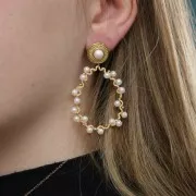 Perles rondes nacrées Preciosa - Round Pearl Maxima 4 mm - Pearlescent White x30