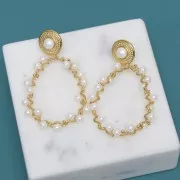 Perles rondes nacrées Preciosa - Round Pearl Maxima 4 mm - Pearlescent White x30