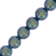 Perles rondes nacrées Preciosa - Round Pearl Maxima 4 mm - Pearlescent Peacock x30